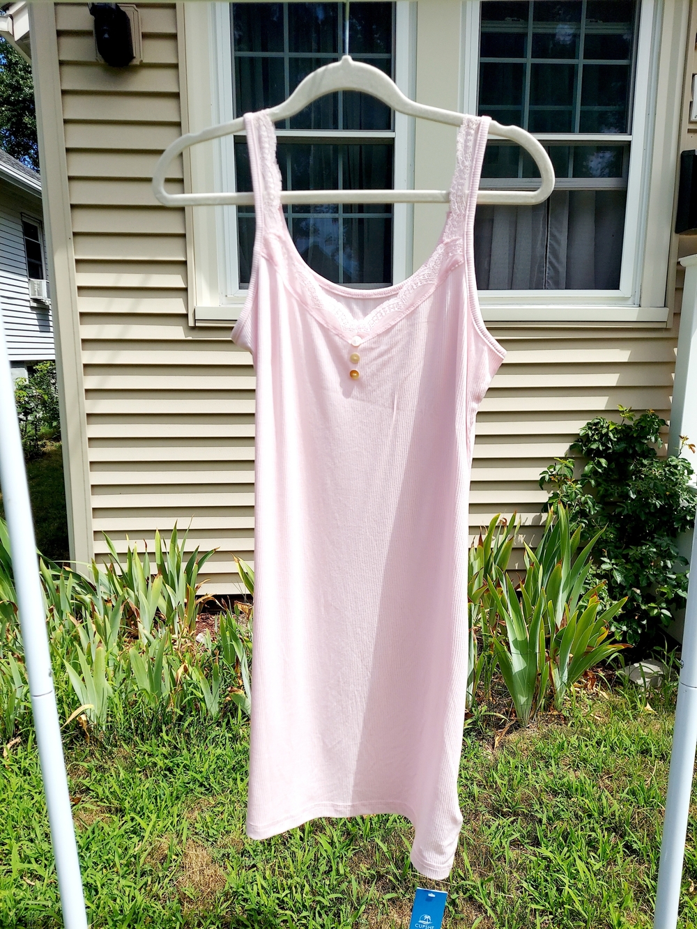 CUPSHE Pastel Pink Cotton Nightgown Sleep Dress Womens Size Medium NWT Preppy - Picture 1 of 6